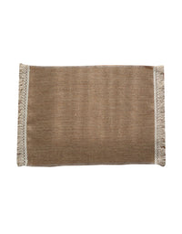 2PCS Insulation Plate Mat Jute Tassel Placemat