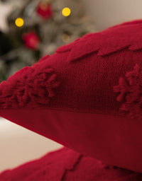 Jacquard Snowflake Christmas Tree Cushion Cover