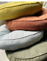 Coussin de sol rond, épais et confortable pour salon