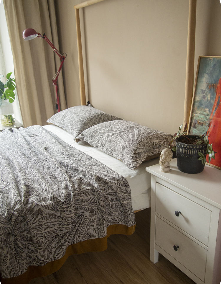 Couverture en coton à longues fibres Drap de lit pour chambre à coucher