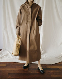 Long Loose Cotton Shirt Dress