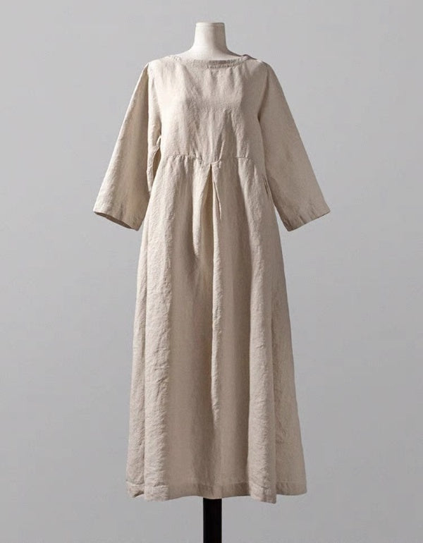 Loose Casual Linen A-Line Pocket Dress