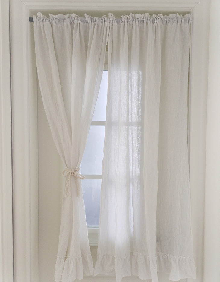 Lotus Lace Linen Door Curtains