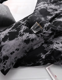 Modern Black White Marble Luxury Bedding Set (3PCS)