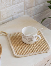 Set de table isolant épais en sisal naturel résistant aux hautes températures