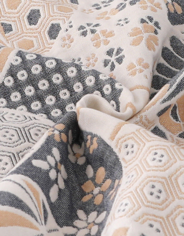 Housse de coussin en coton antidérapant à motifs mixtes (2 pièces)