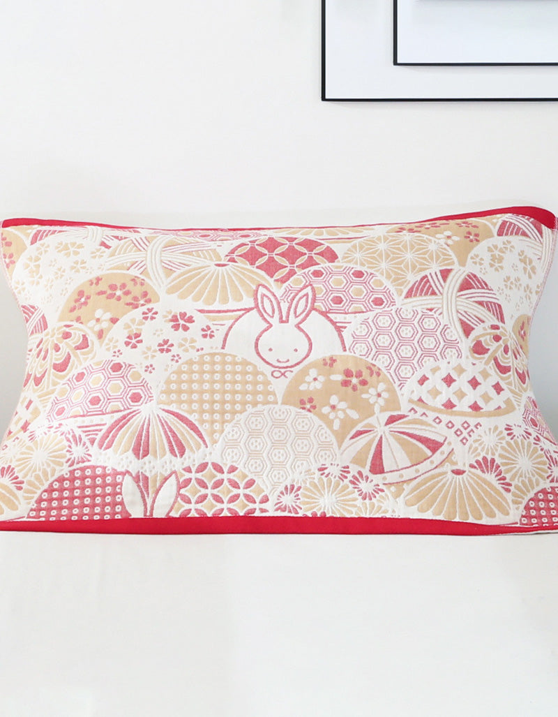 Non-Slip Cotton Mixed Pattern Pillow Cover ( 2 PCS)