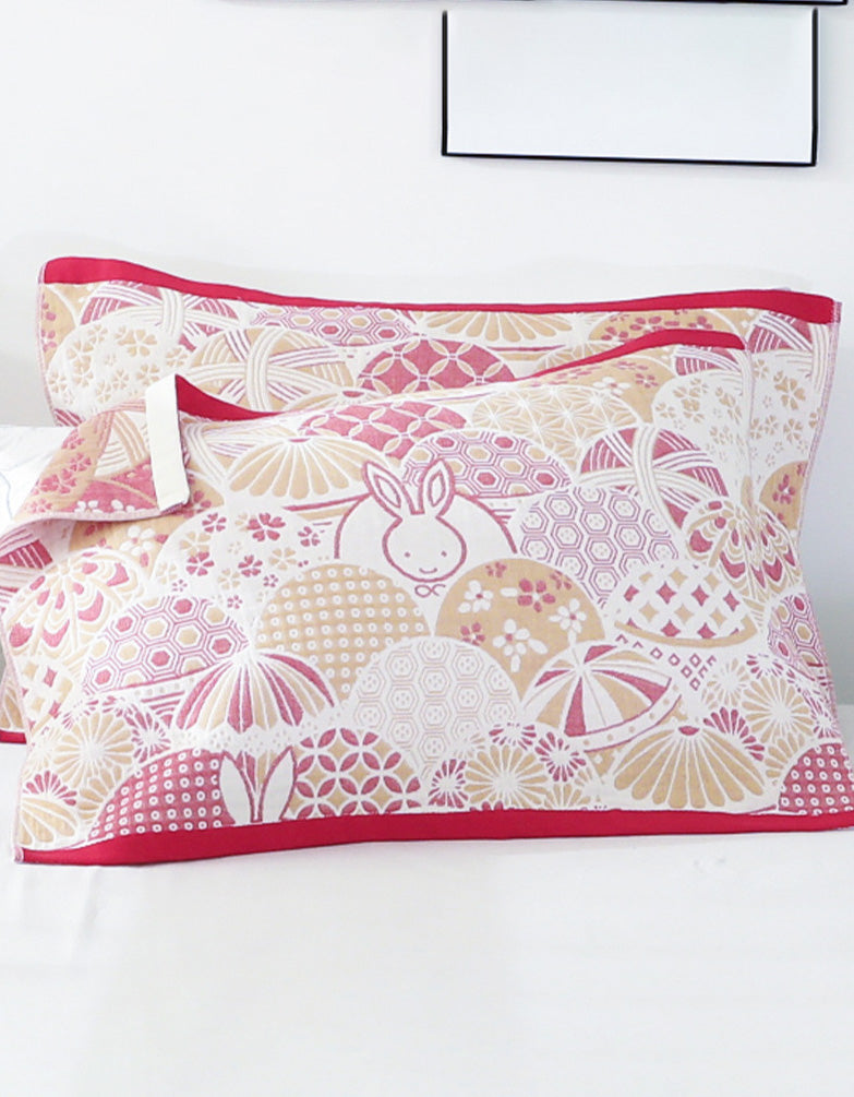 Non-Slip Cotton Mixed Pattern Pillow Cover ( 2 PCS)