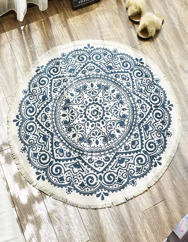 Nordic Cotton & Linen Retro Round Multi-purpose Mats