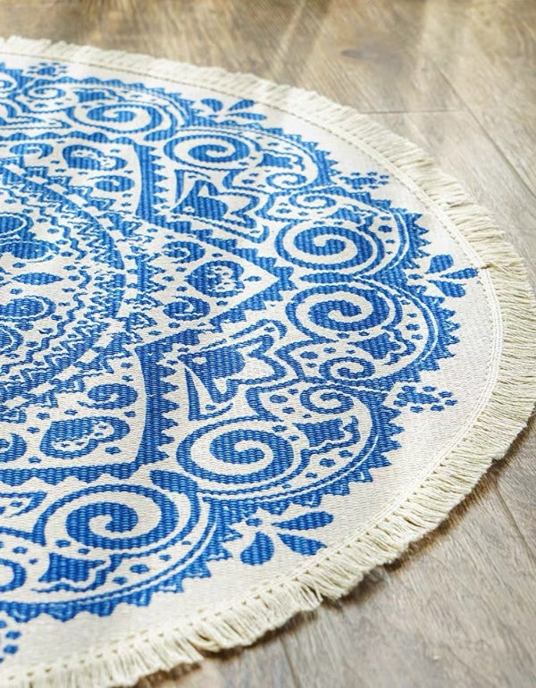 Nordic Cotton & Linen Retro Round Multi-purpose Mats