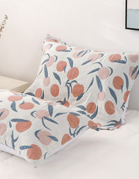 Housse de coussin en gaze de coton à motif de fruits nordiques (2 pièces)