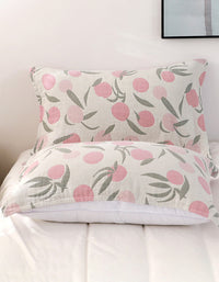 Housse de coussin en gaze de coton à motif de fruits nordiques (2 pièces)