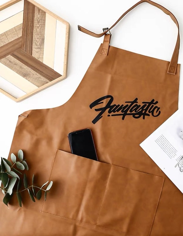 Nordic Leather Fashionable Waterproof And Oil-Proof Home Apron