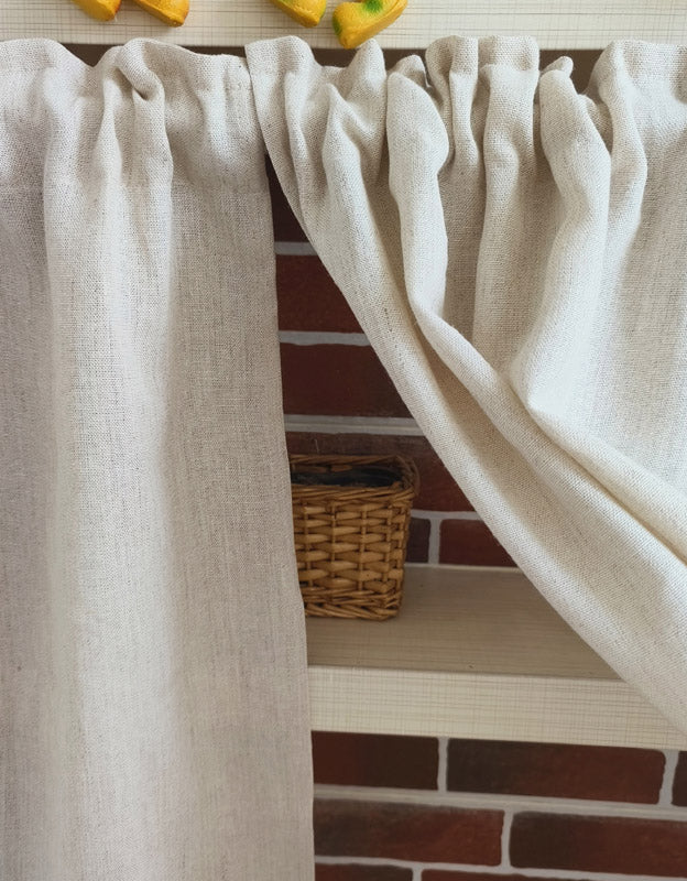 Pure Linen Rod Packet Half Curtain