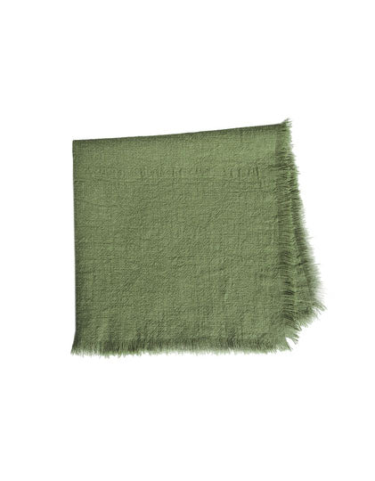 Handmade Fur Edge Solid Linen Napkin