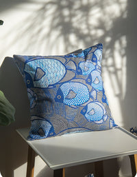 Coussin d'oreiller double face de style batik original 