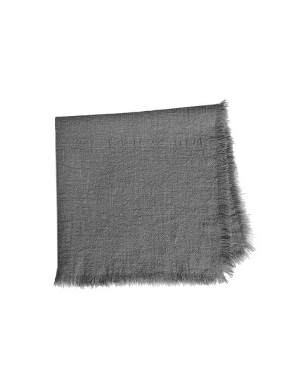 Handmade Fur Edge Solid Linen Napkin