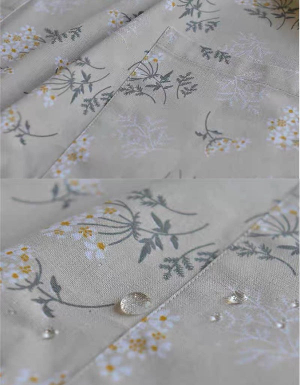 Tablier de cuisine imperméable à motif floral pastoral