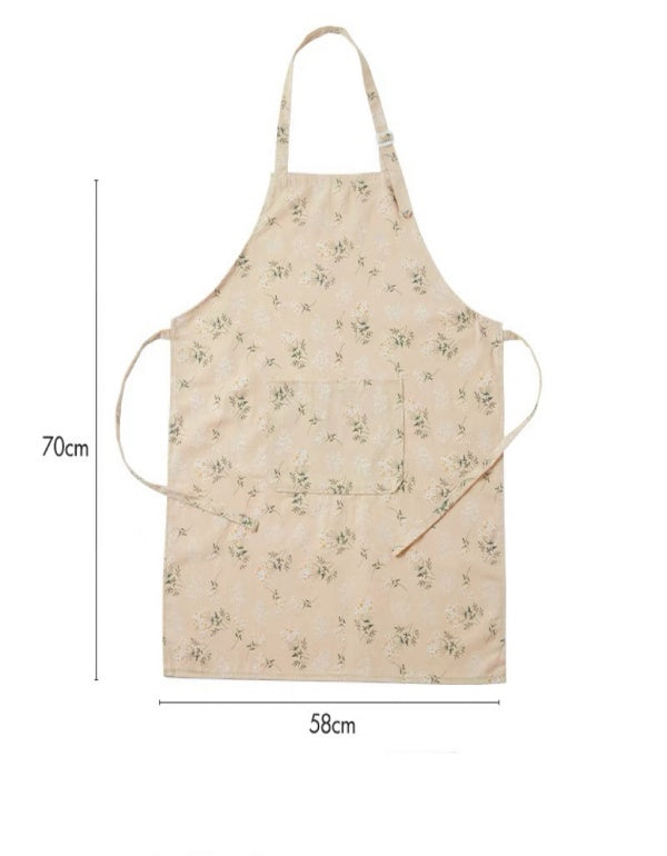 Tablier de cuisine imperméable à motif floral pastoral