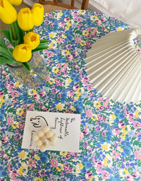 Nappe à motif floral de tulipes peintes à l'huile