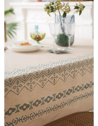 Pastoral Embroidered Cotton And Linen Tablecloth