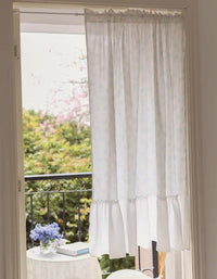 Pastoral Floral Pure Cotton Ruffle Curtains