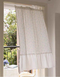 Pastoral Floral Pure Cotton Ruffle Curtains