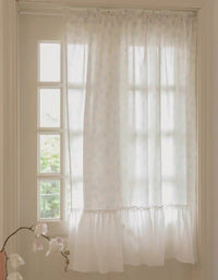 Pastoral Floral Pure Cotton Ruffle Curtains