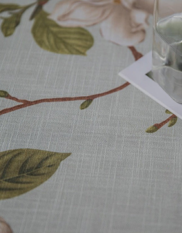 Pastoral Gardenia Cotton and Linen Table Cloth