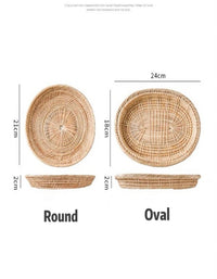 Pastoral Handmade Bamboo Weaving Tray