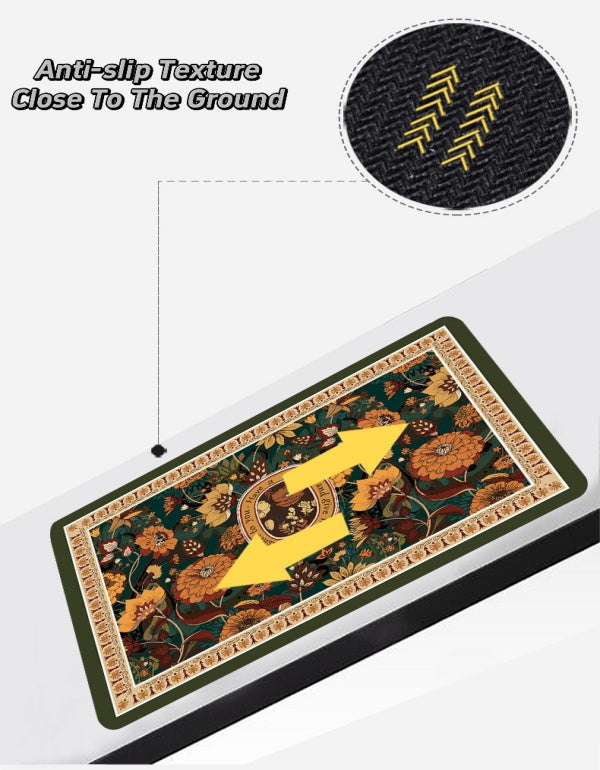 Pastoral Retro Print Quick-Drying Non-Slip Bathroom Mat