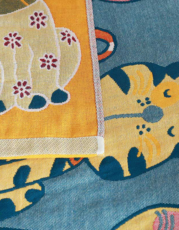 Pure Cotton Cat Pattern Bath Towel Baby Blanket