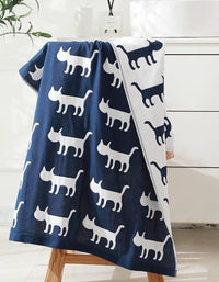 Serviette de bain en pur coton à motif de chat pour bébé