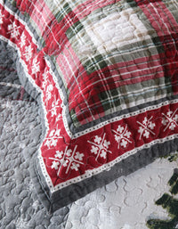 Pure Cotton Christmas Patchwork Bedding Set (3PCS)