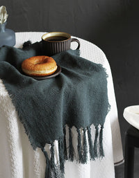 Pure Cotton Linen Handmade Fringe Placemat