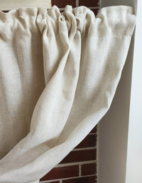 Pure Linen Rod Packet Half Curtain