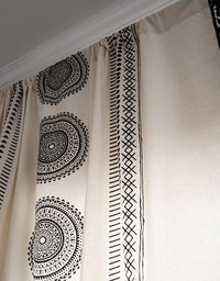 Cortinas con estampado de mandala estilo paquete de varillas 