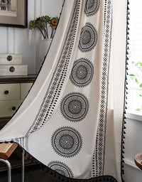 Rod Packet Style Mandala Printed Curtains