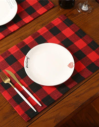 Rustic Checkered Cloth Napkins (2PCS)