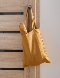 Simple Minimalist Organic Linen Tote Bag