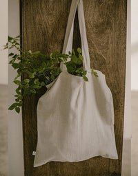 Simple Minimalist Organic Linen Tote Bag