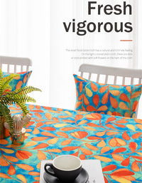 Simple Orange Willow Rattan Thickened Cotton and Linen Table Cloth