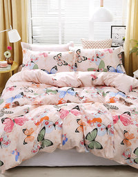 Soft Cozy Elegant Butterfly Pattern Bedding Set (3PCS)