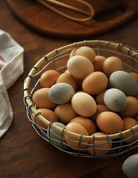 Panier de rangement pour fruits et légumes en fil de fer tressé à la main