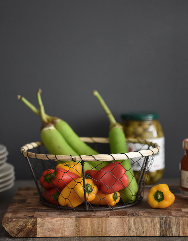 Cesta de almacenamiento de pan, frutas y verduras para la cocina