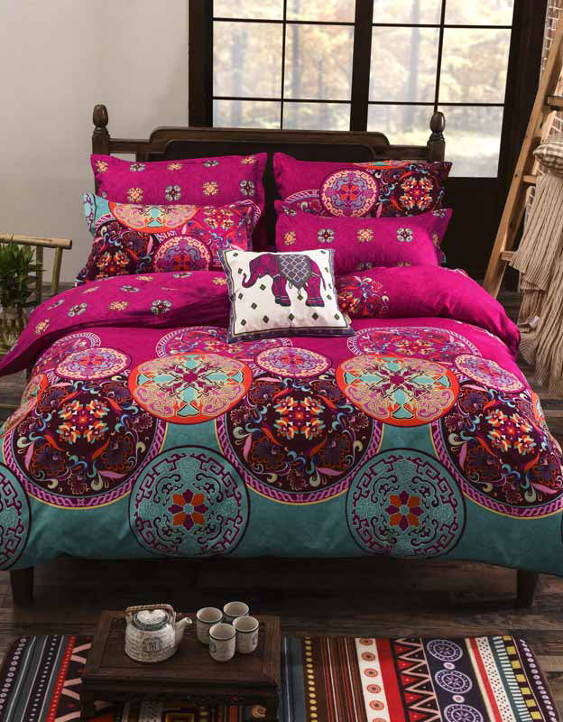 Vibrant Mandala Pattern Luxurious Bohemian Bedding Set (3PCS)