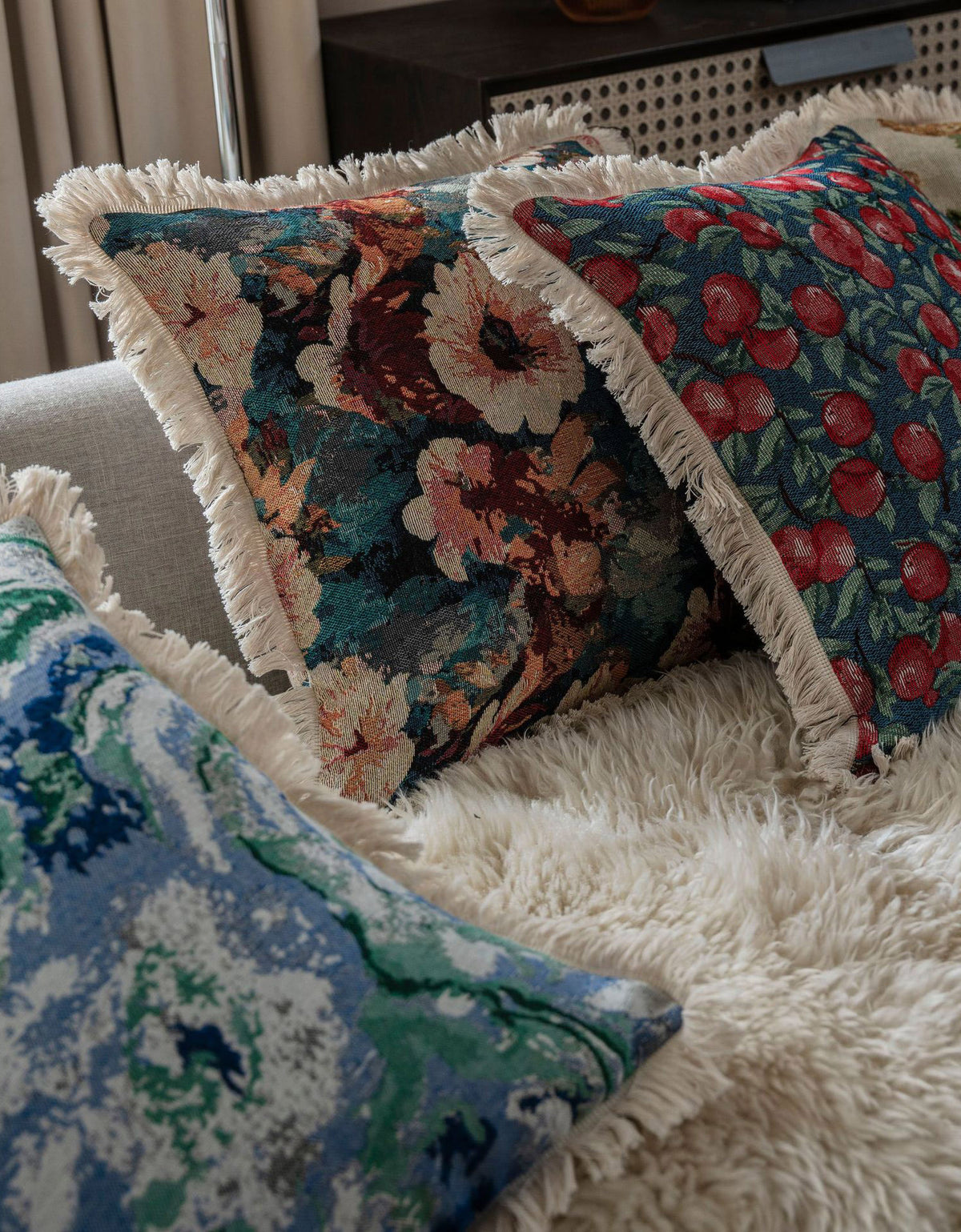 Vintage Countryside Style Jacquard Cushion Covers