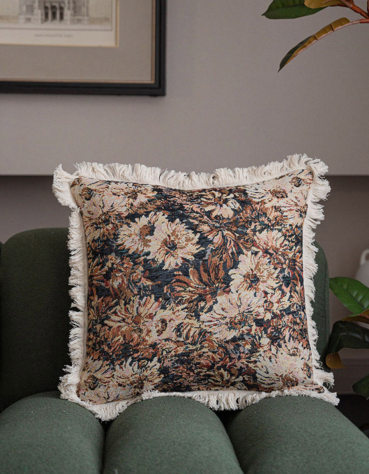 Housses de coussin en jacquard de style campagnard vintage 