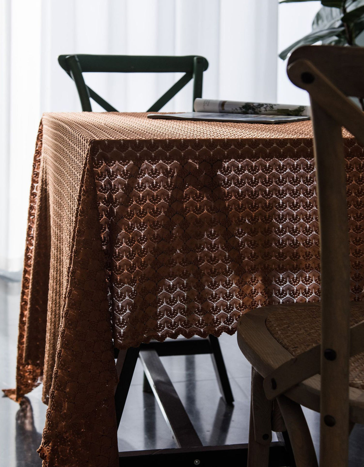 Vintage Jacquard Lace Tablecloth