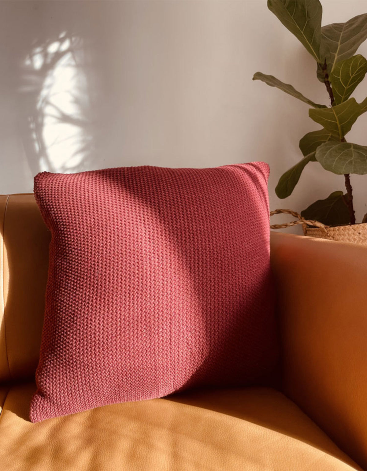 Housse de coussin douce rouge vintage 